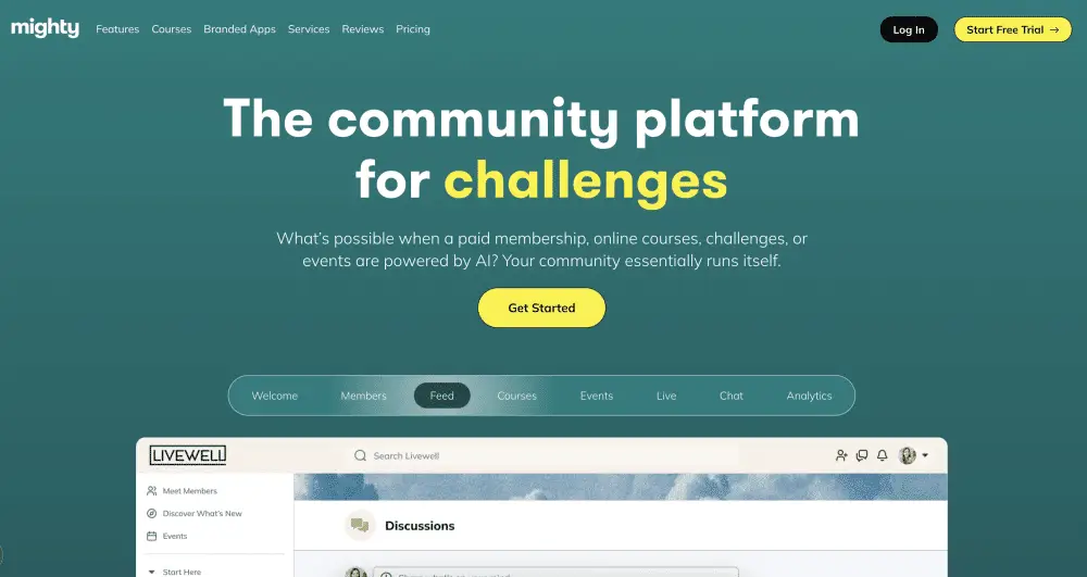 Mighty Networks Homepage